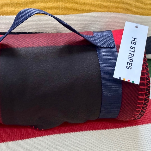 HBC STRIPES Buffalo Plaid Check COMBO Fleece throw & pillow. NWT. - Picture 2 of 7